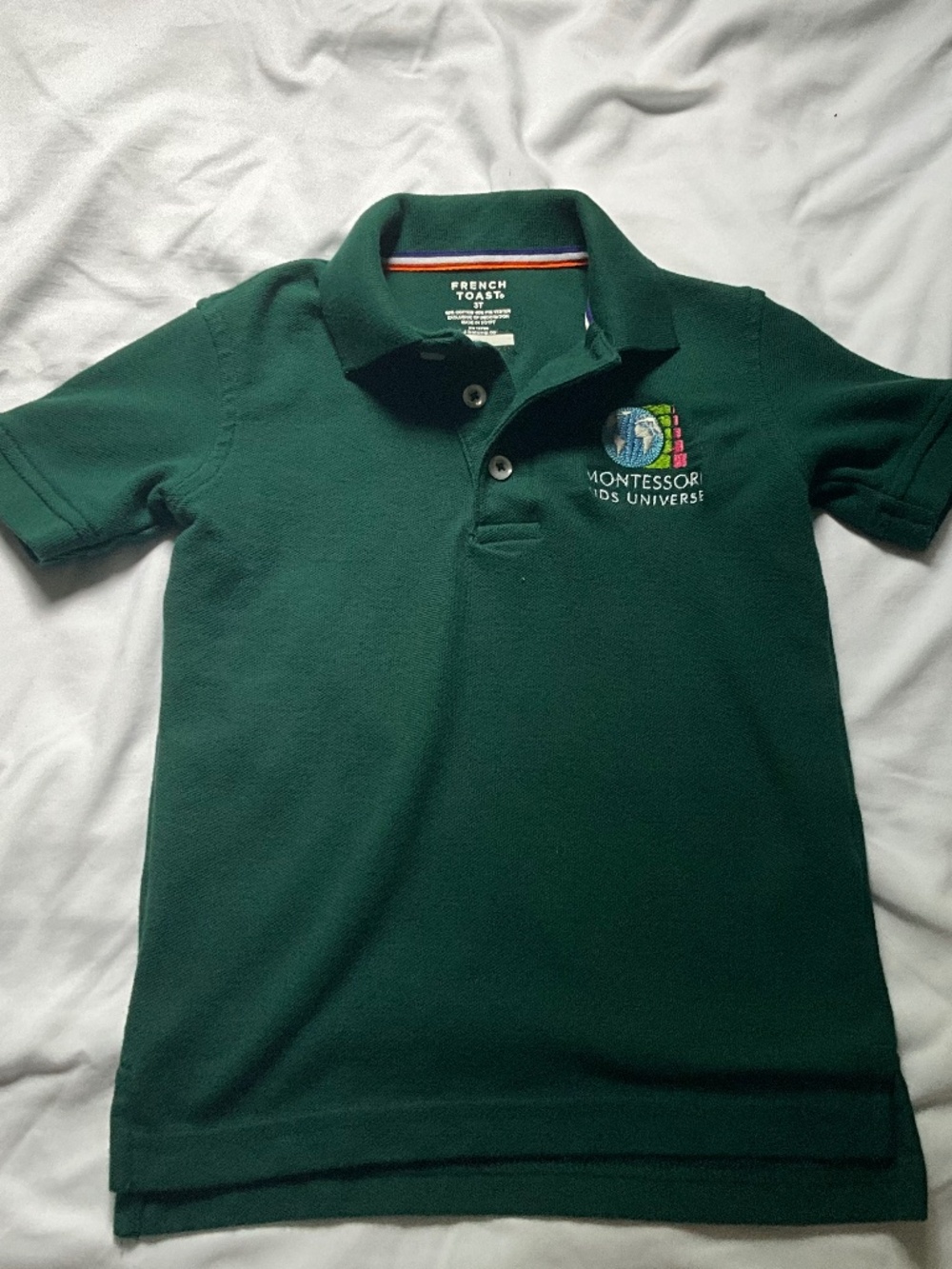 Gender Neutral Short-sleeve polo shirt w/ MKU logo Sz 3t